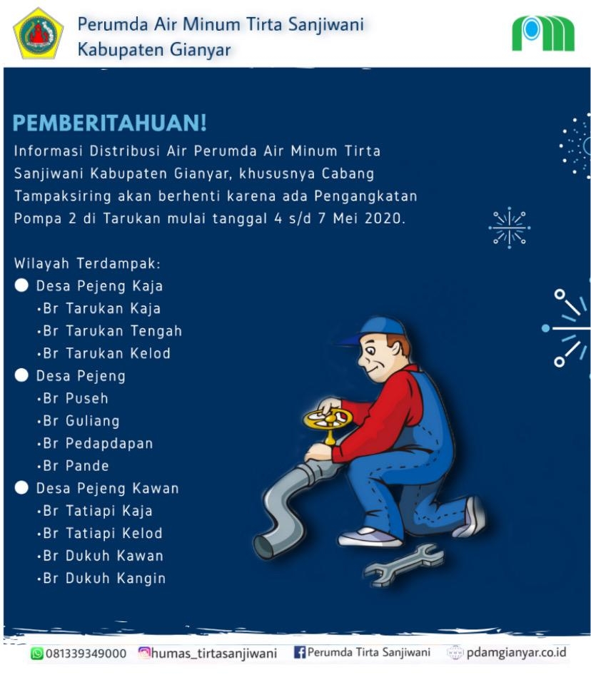 Info berita,Layanan PDAM,Kegiatan PDAM,gangguan layanan pdam,Berita PDAM,PERUMDA AMTS,PERUMDA AMTS Kabupaten Gianyar