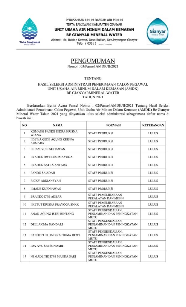 Info berita,Layanan PDAM,Kegiatan PDAM,gangguan layanan pdam,Berita PDAM,PERUMDA AMTS,PERUMDA AMTS Kabupaten Gianyar